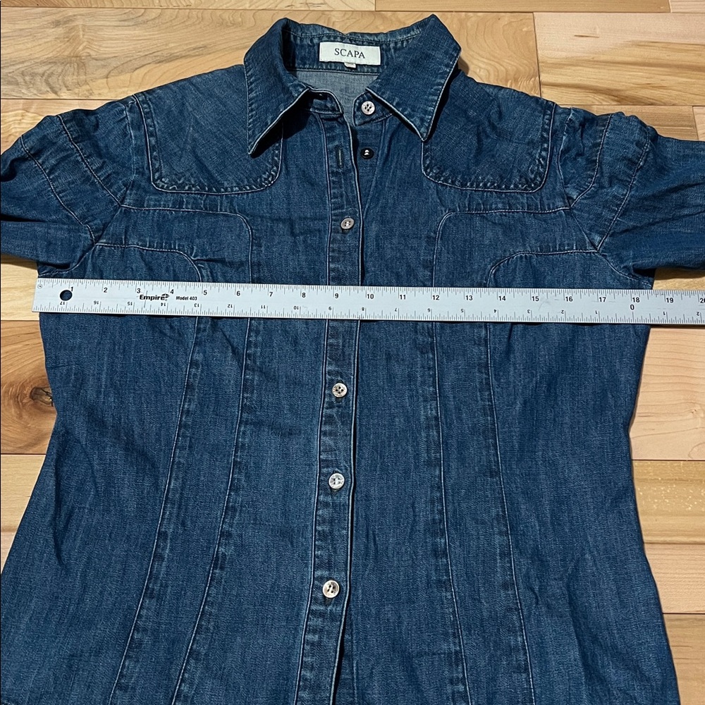 Scapa Women's Denim Button Down Shirt - Picture 3 of 17